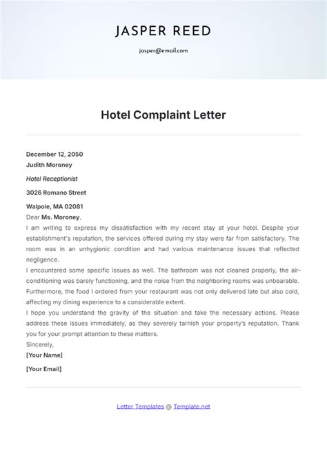 FREE Complaint Letter Templates & Examples - Edit Online & Download | Template.net