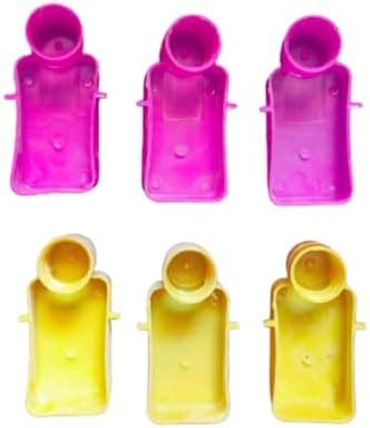 (Pack of 6) Automatic Bird Drinker Cups Water Bottl Plastic Pigeon ...