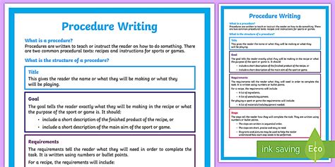 Image result for Procedure Writing Example for Grade 4