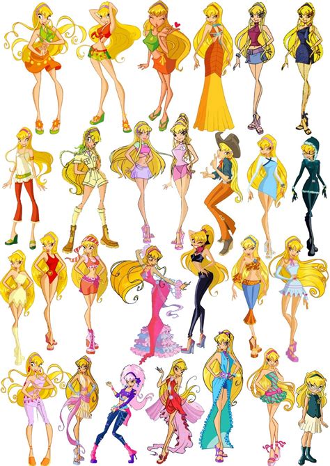 Winx Club all Stella outfits 1/6 | Bloom winx club, Winx club, Cartoon outfits