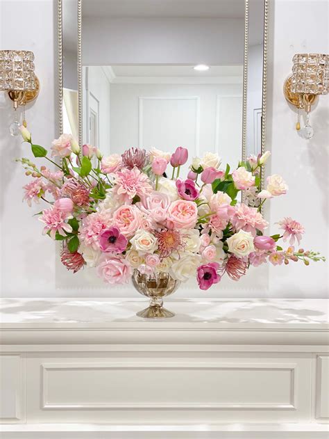 Xx-Large French Country Pink Real Touch Flower Arrangement | Pink ...
