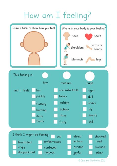 Feelings check in sheet printable identifying feelings worksheet for ...