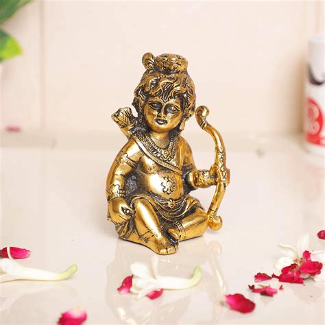 Buy The Victory Gold Plated Metal Handicraft Lord Ram Ji Baal Roop God ...