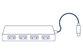 HUB USB TRENDNET TUC-H4E2, USB-C - 4X USB 3.0, WHITE