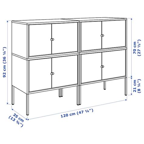 LIXHULT cabinet combination, grey, 120x35x92 cm (471/4x133/4x361/4") - IKEA