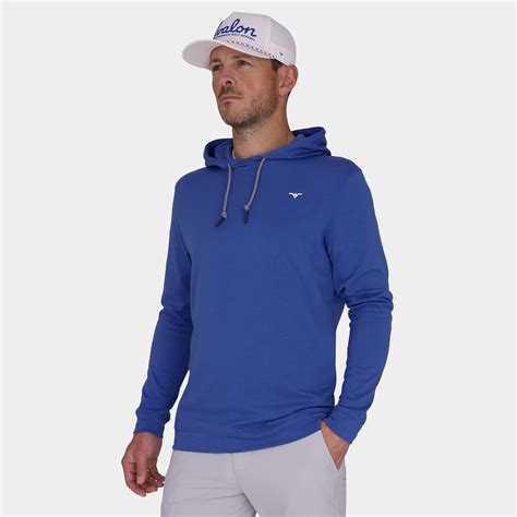 Performance Mens Golf Hoodie: Blue | Avalon Modern Golf Apparel