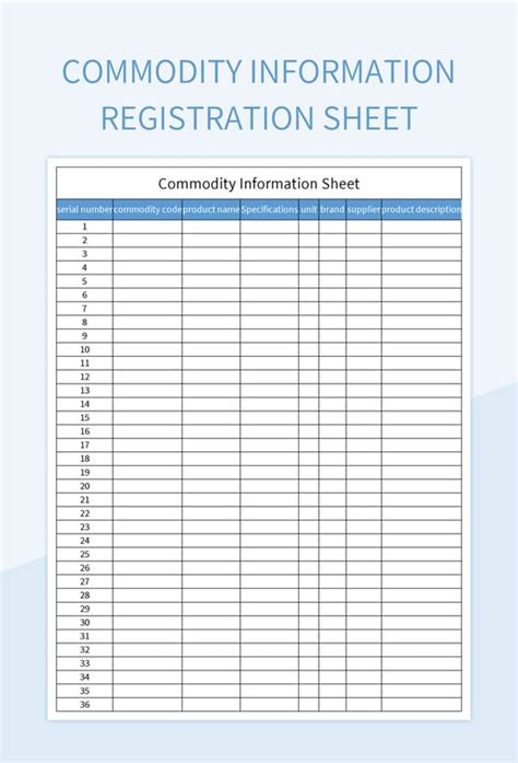 Image result for Table Information Sheet Form