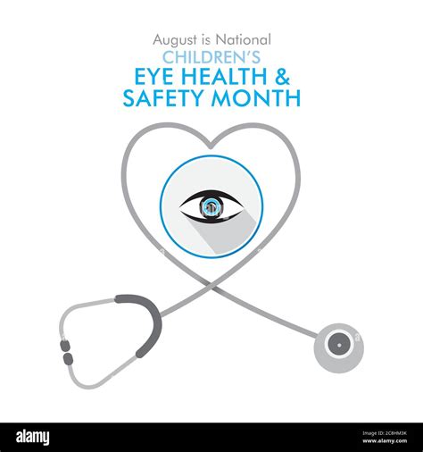 august is children's eye health and safety month awareness poster ...