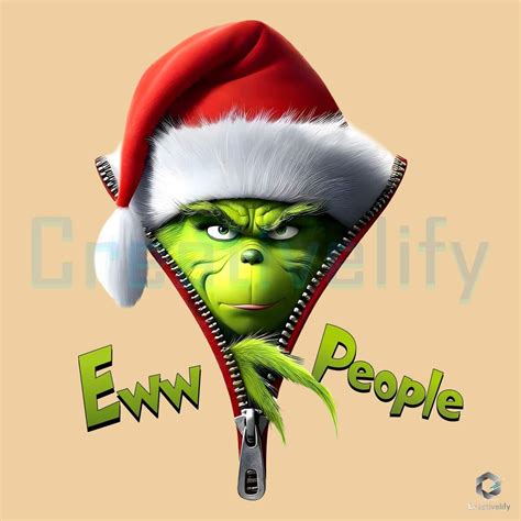 Grinch Santa Hat Eww People Png - CreativeLify