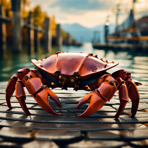 Download Red Crab Waterfront Dock Wallpaper | Wallpapers.com