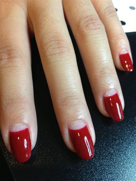 Half Moon Nails Red