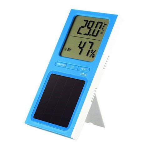 Elitech DT-6 Digital Thermometer Temperature and Humidity Monitor Solar ...