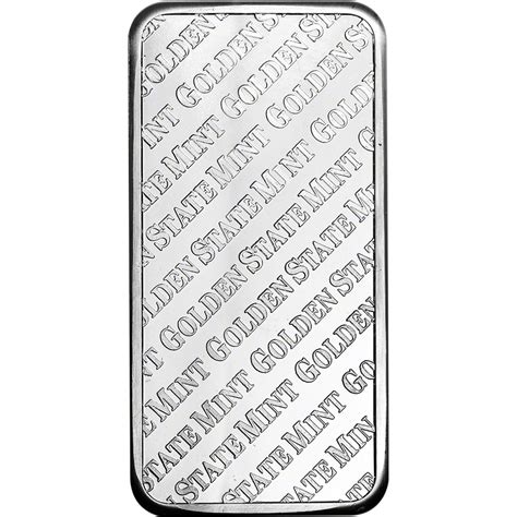 10 oz. Golden State Mint Silver Bar - .999 Fine [SILVER-Bar-10oz-GSM ...