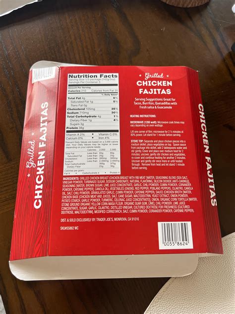 Protein Content in Trader Joe’s Chicken Fajitas - Your Thoughts? : r ...