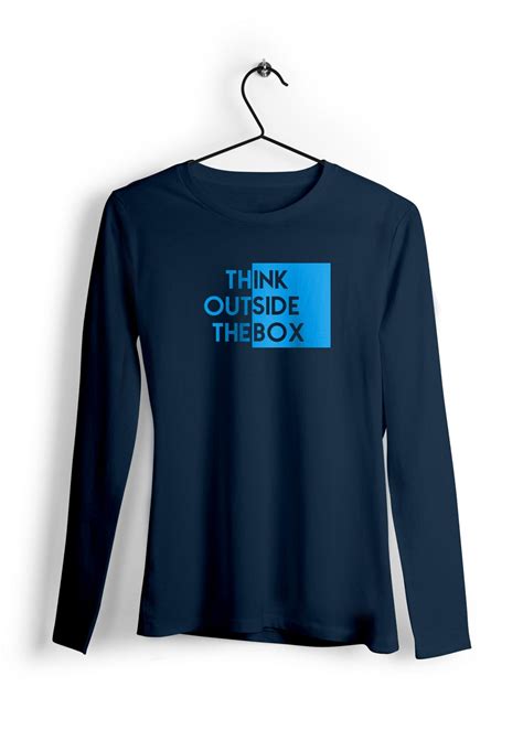 Think Outside the Box Full Sleeve T-Shirt – Crazymonk