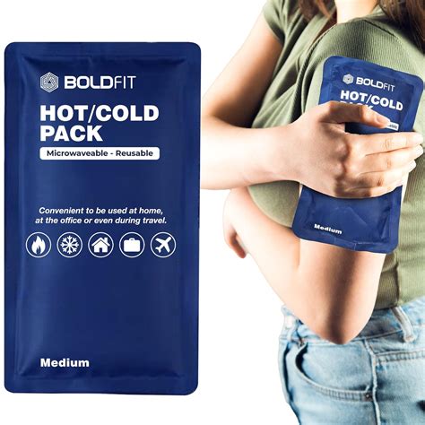 Boldfit Reusable Hot & Cold Ice Pack Bag for Pain Relief – Soft Gel Ice ...