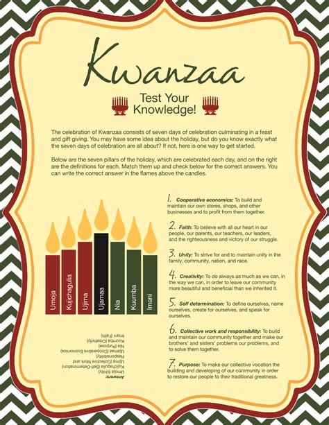 7 Principles Of Kwanzaa Printable - Printable Free Templates