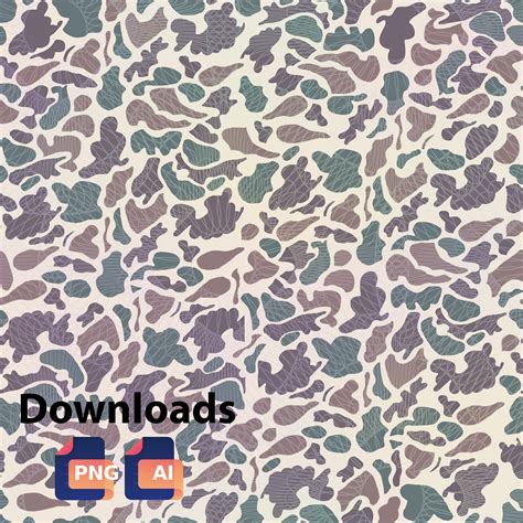 Vintage Camo Digital Paper, Camouflage Duck Hunting Patterns Pintable Camo Texture Scrapbooking ...