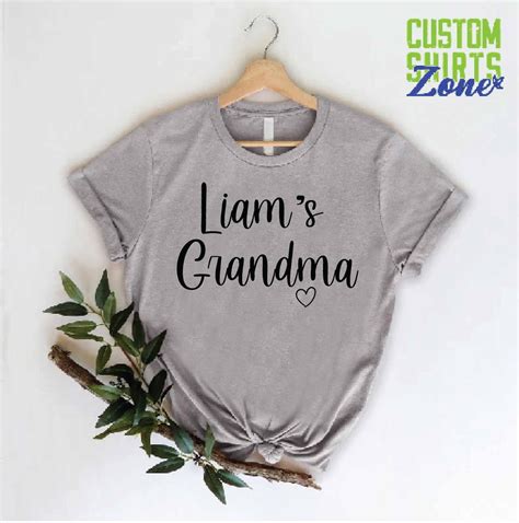 Custom Grandma Shirt, Grandma Reveal Gifts, Personalized Grandma T ...