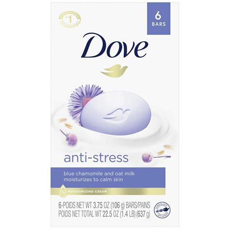 Dove Anti-Stress Cream Bar Blue Chamomile and Oat Milk | Walgreens