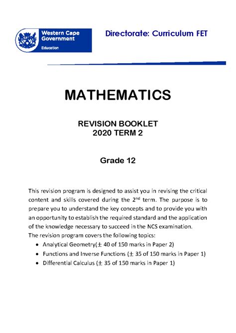Mathematics Grade 12 Revision 的图像结果