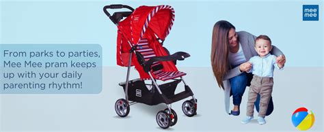 Buy Mee Mee Baby Stroller/Pram for 0 to 3 Years, Quick One Hand Folding ...