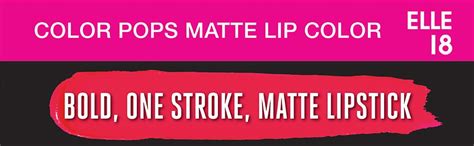 Buy Elle18 Color Pops Matte Lipstick C61 Pink Berry, 4.3 g Online at ...