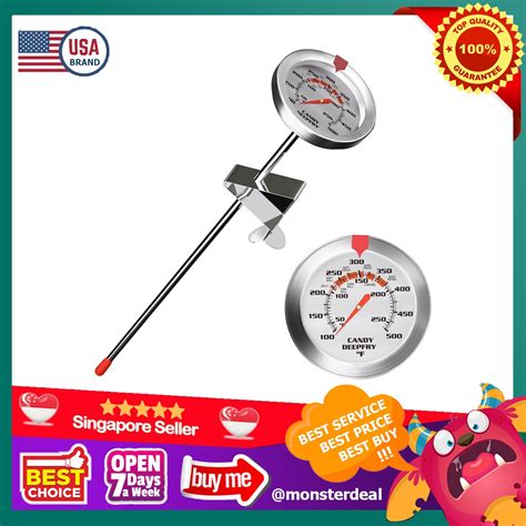 Candy Thermometer Deep Fry/Jam/Sugar/Syrup/Jelly Thermometer with ...