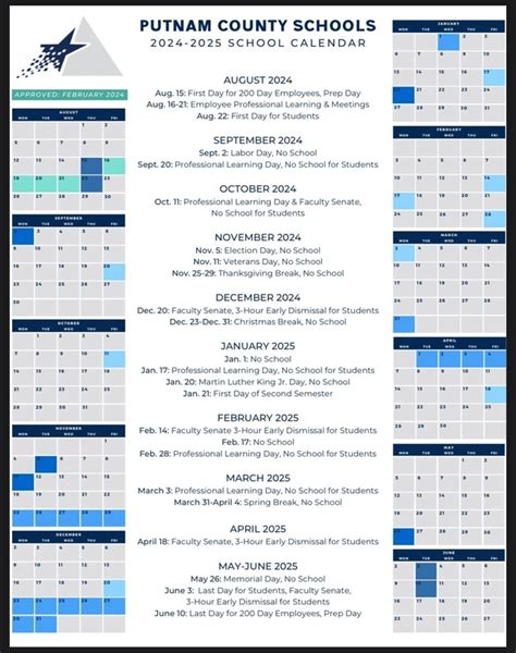 School Calendar 2024-2025 | Poca Middle School