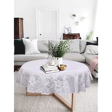 Buy Griiham 4 Seater Elegant Floral Design Embroidered Round Table ...
