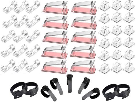 IMOX 20+20+20+20pcs Cable Organizer Clips | Strong Self Adhesive ...