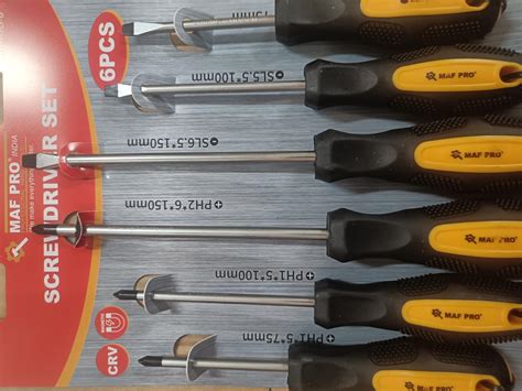 MAF PRO MPSDS-6 6Pcs CRV Steel Screwdriver Set with Magnetic Tips ...