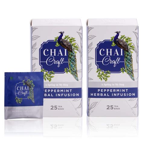 Chai Craft Peppermint Tea (50teabags) I Herbal Infusion Tea I ...
