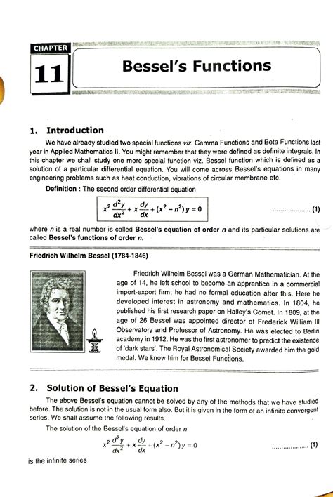 Bessel - Jajahsshshhshsh - CHAPTER 11 Bessel's Functions 1 ...