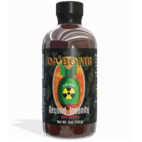Da Bomb Hot Sauce Beyond Insanity 4oz - Gourmet Sauce Works