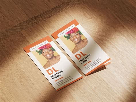 Folded DL Flyer Mockup Free Download | Resource Boy