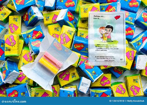 Various Flavors of Chewing Gum Love is Editorial Stock Photo - Image of ...