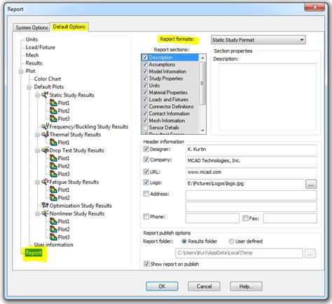 Image result for Making Simulation Report in SolidWorks
