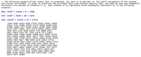 Image result for RSA Encoding Text Example