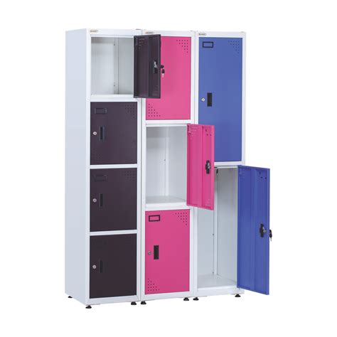 GMS-57 Steel Personal Locker Storage by Geeken – 3 Lockers