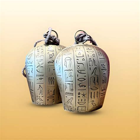 Set of 2 Iron Egyptian Hieroglyph Dgn Bell – Soshoku