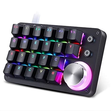 Koolertron 24 Keys Programmable Keyboard，One Handed Macro Mechanical ...