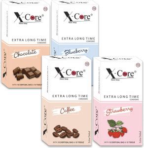 X-Core dotted condoms- 40 pcs flavored condoms, with 40 pcs. DISPOSAL ...