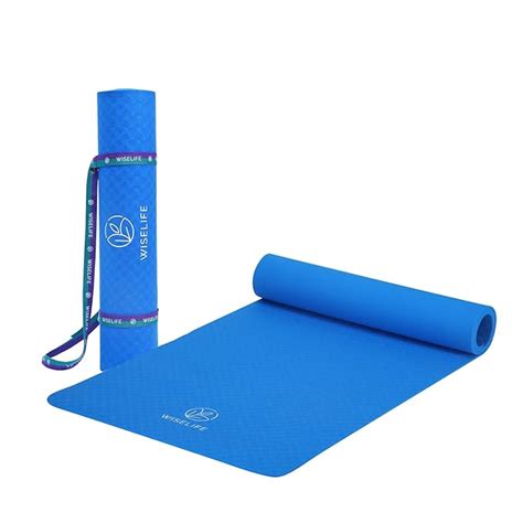 WiseLife Classic Yoga Mat + Sleek Yoga Strap for Men and Women | Extra ...