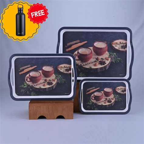 3 pc Tray Set Sturdy - Milk Tea – Servewell Dinnerware