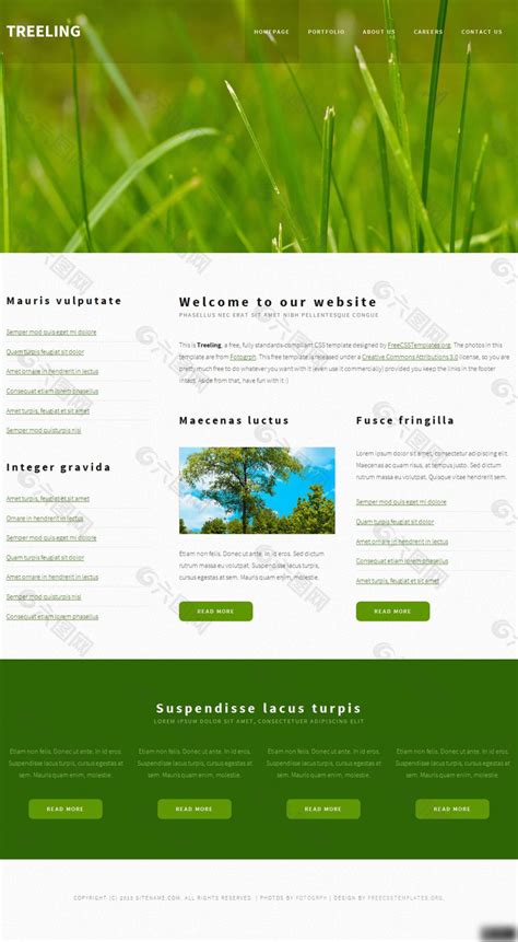 绿色环保网页设计网页UI素材免费下载(图片编号:2187757)-六图网