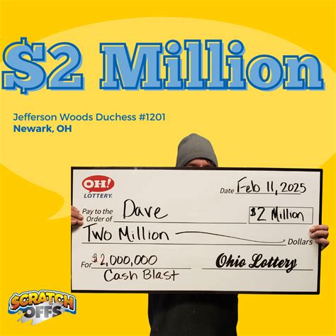 Lucky winner claims Ohio scratch-off ticket worth $2 million
