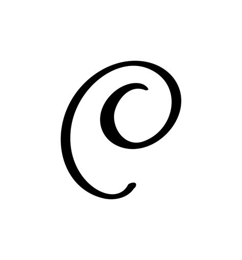 calligraphy hand drawn letter C. Script font logo icon. Handwritten brush style 44997308 Vector ...