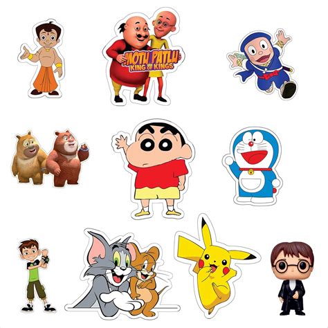 Creative Props Cartoon & Anime Mix Character Paper Cut-Out Set – DIY ...