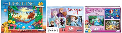 Buy Frank Disney Princess Puzzles 48 pcs 3 in 1 for Kids for Age 5 ...